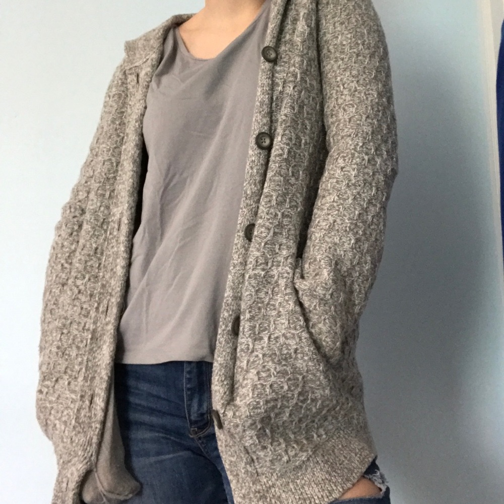button up sweater